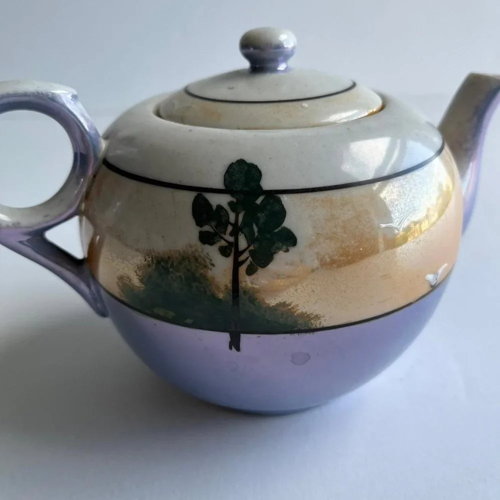 Vintage Bird and Tree Teapot - Retro Decor Gift for Mom